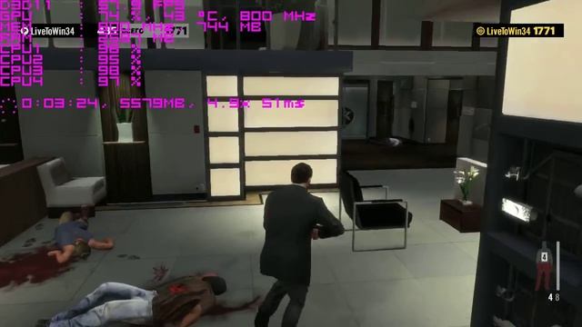 Max Payne 3 "Benchmark - Low" (HD7750 2GB / RAM 4GB / Athlon X4 640 3GHz) смотреть онлайн