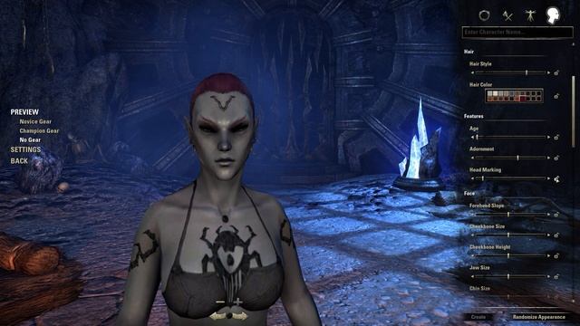 HOT FEMALE DARK ELF DUNMER CHARACTER CREATION!! Sernoir - Elder Scrolls Online смотреть онлайн