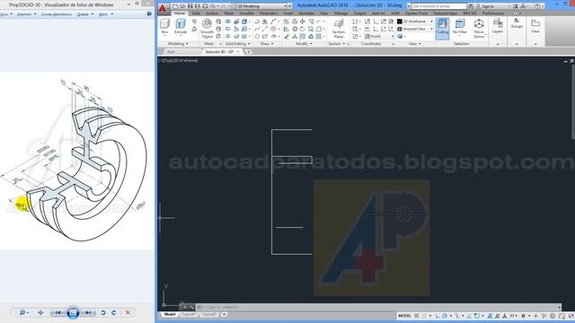Solución Propuesto 30 - AutoCAD 3D смотреть онлайн