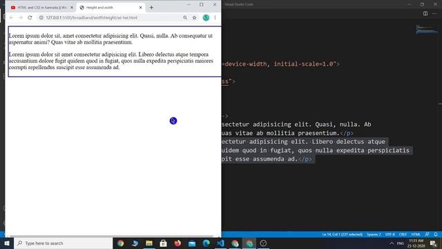 Html and CSS in Kannada || Applying min-max height and min-max width || Web designing in Kannada смотреть онлайн