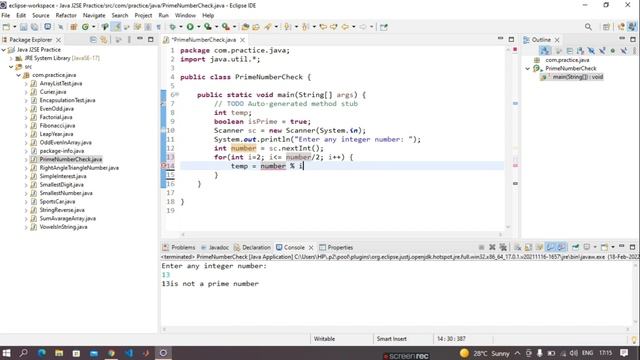 User input Prime number Check in Java смотреть онлайн