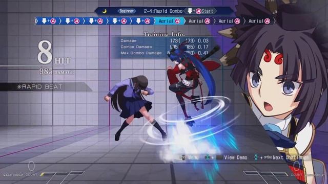 MELTY BLOOD: TYPE LUMINA Ushiwakamaru All Colours and Combo Trials смотреть онлайн