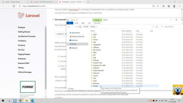 Laravel Installation & Setup on Windows in Malayalam смотреть онлайн