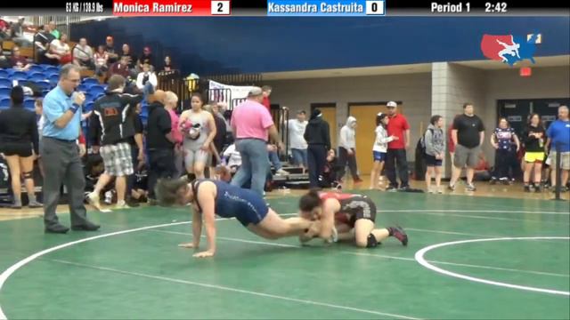 63 KG R3 - Monica Ramirez (Lindenwood) vs. Kassandra Castruita (MBU) смотреть онлайн