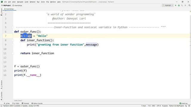 #58 Python Tutorial for Beginners | Closure in Python смотреть онлайн
