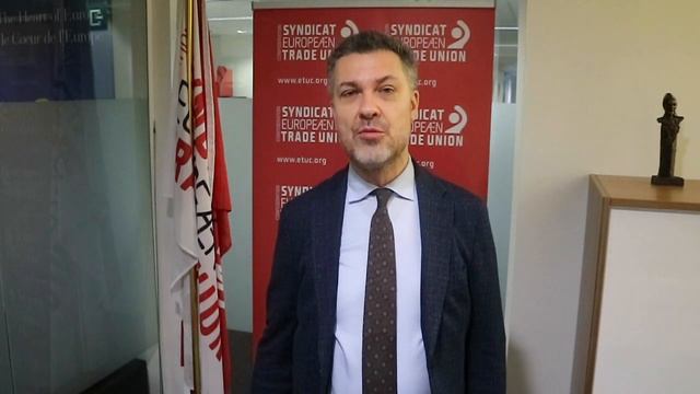 Eiropas arodbiedrību konfederācijas (ETUC) ģenerālsekretārs Luka Visentini apsveic LBAS 9. kongresu смотреть онлайн