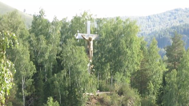 03.09.2023. Россия. Алтайский край. Катунь. Корона Алтая. Крест на одном из островов ( северном ) смотреть онлайн