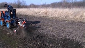 фрезеровка огорода мотоблоком на тракторе и сцепка