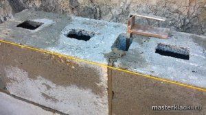 Кладка шлакоблока с СУПЕР приспособлениями | Выпуклая расшивка шлакоблока