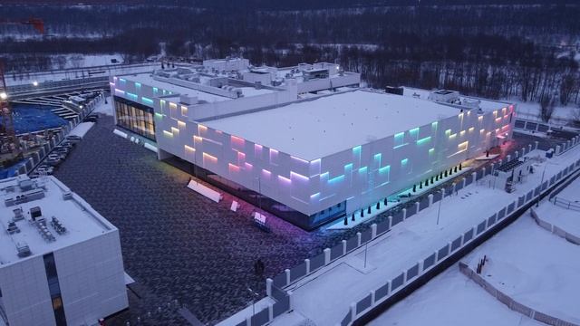 Архитектурное освещение ФОК в Мнемниках смотреть онлайн