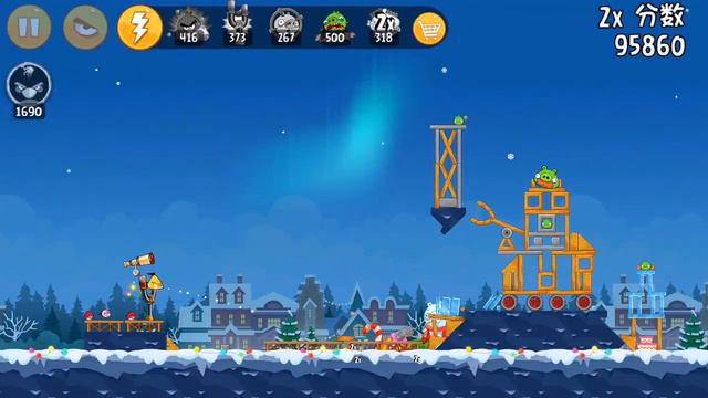 Angry Birds Chinese version Christmas All levels смотреть онлайн