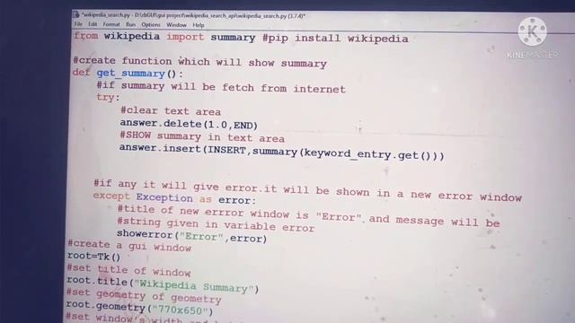 Create a Wikipedia search project with source code using python tkinter in Hindi -coding provider смотреть онлайн