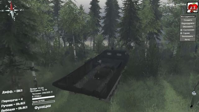 СПУСК С ВОДОПАДА На МАШИНАХ - SpinTires смотреть онлайн