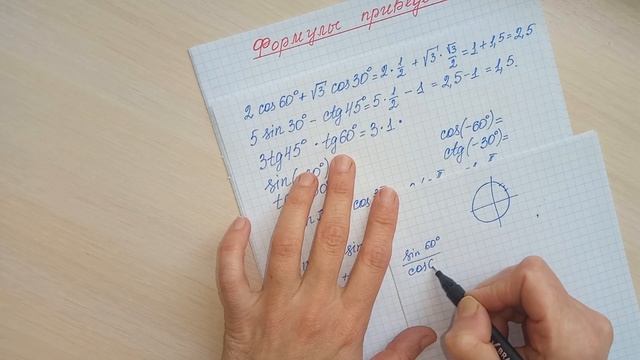 Формулы приведения. Часть 1. Тригонометрическая окружность. смотреть онлайн