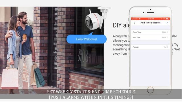 Ezviz C3W Color camera motion/movement detection welcome, greetings or custom voice alert setup смотреть онлайн