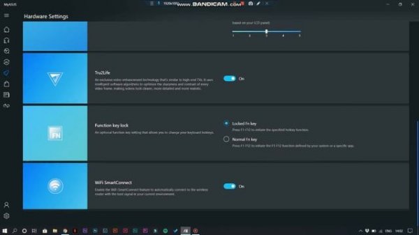 How to enable/disable fn keys/hotkeys in Asus Windows 10