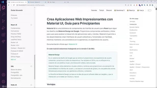 Material UI y React: ¡Domina la creación de interfaces atractivas! смотреть онлайн