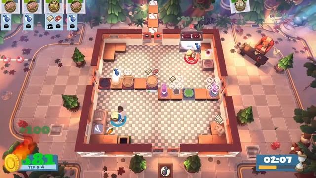 Overcooked 2 Campfire Cook Off Kevin 2 Gameplay 4 star (2 player co-op) смотреть онлайн