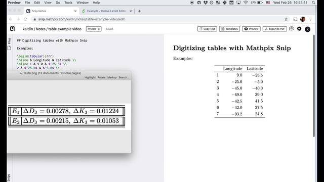 Convert screenshots of basic tables into LaTeX using Mathpix Snip смотреть онлайн