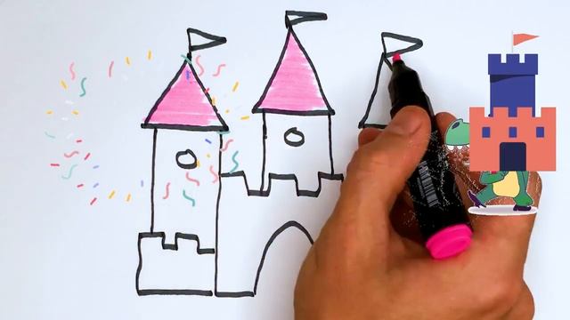 Drawing a castle for kids Bolalar uchun qal'a chizish Как нарисовать замок для детей смотреть онлайн