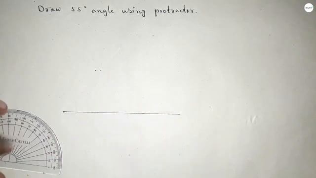 How to draw 55 degree angle using protractor.construct 55 degree angle using protractor.shsirclasse смотреть онлайн