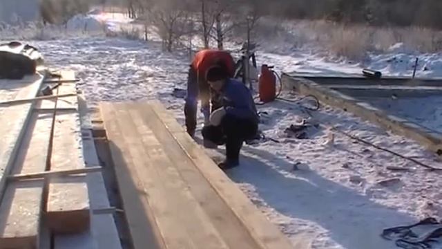 Строительство дома из сухого профилированного бруса. Антисепитруем. смотреть онлайн