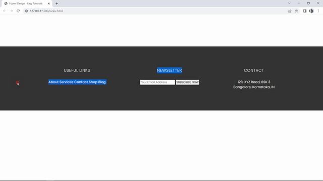 How To Make Website Footer Using HTML And CSS | Footer Design For Website смотреть онлайн