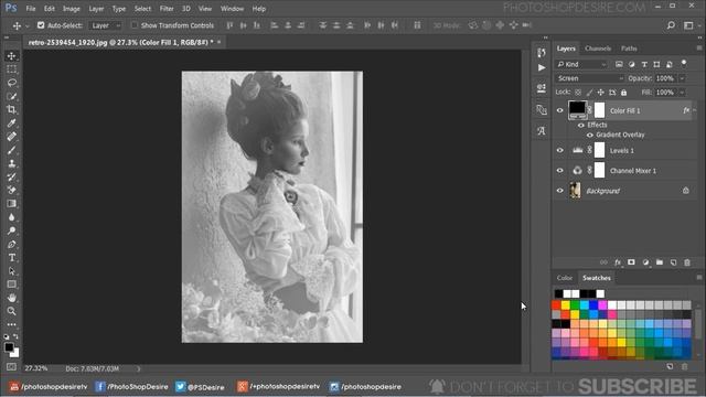 How to Create Vintage Old Photo Effect in Photoshop - Retro Look Photo Edit - Photoshopdesire.com смотреть онлайн