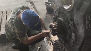 Спрессовка шестерни.