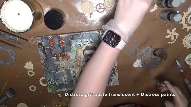 The Professor - steampunk mixed media canvas tutorial смотреть онлайн