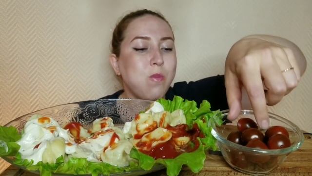 ПЕЛЬМЕНИ С ГОВЯДИНОЙ СОУСЫ МУКБАНГ АСМР | BEEF DUMPLINGS SAUCES MUKBANG ASMR 먹방 Eatingshow