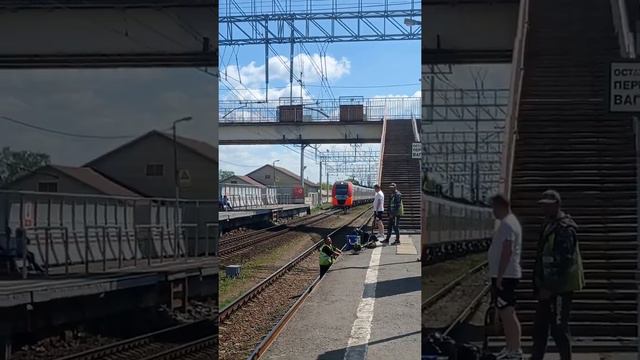 Скоростной электропоезд"Ласточка" ЭС1-029(полное видео). смотреть онлайн