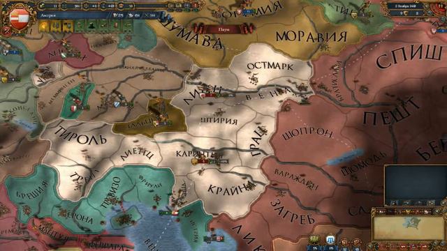 Europa Universalis 4 |Австрия| Сразу же кризис.... смотреть онлайн