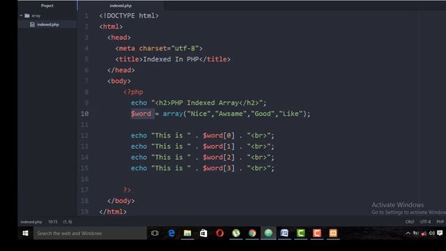 PHP Indexed Array how its Working Simple Ways Must Watch. смотреть онлайн