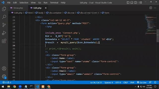 Learn PHP MySQL CRUD Operations Step-by-Step Tutorial in Hindi/Urdu | Update Data #21 ✅?? смотреть онлайн