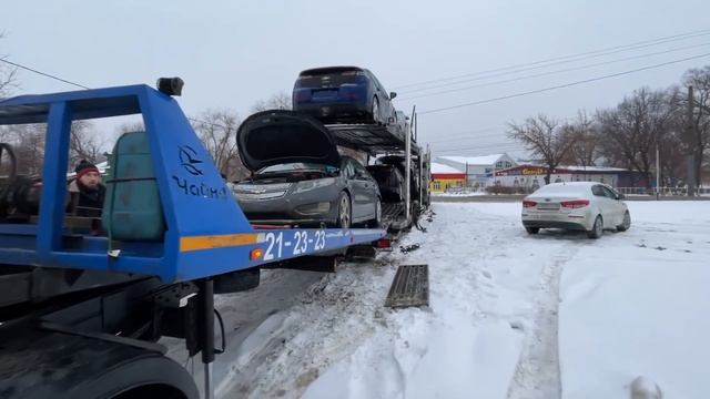 Разгрузка Автовоза с Авто из США 11.02. с Chevrolet Volt и Toyota Prius Prime в Оренбурге смотреть онлайн