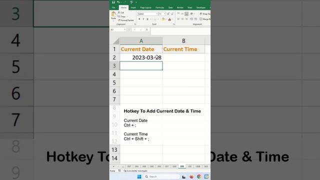 What is the shortcut for today date and time? - Excel Tips and Tricks смотреть онлайн