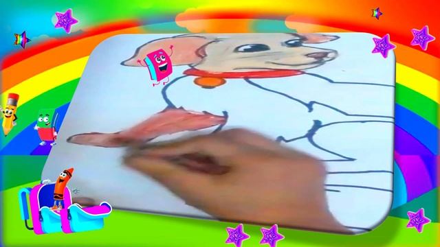 How to Draw and Coloring a Dog | Kids Videos | Как рисовать и раскрашивать слона Детское видео смотреть онлайн