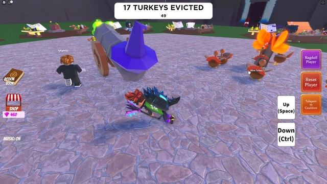 ИНДЕЙКА TURKEY в roblox WACKY WIZARDS. Как получить? смотреть онлайн
