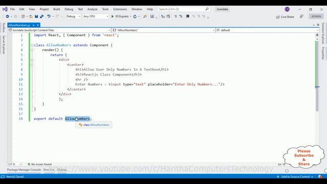 Allow Input Type Number Textbox ReactJS Javascript Validation смотреть онлайн