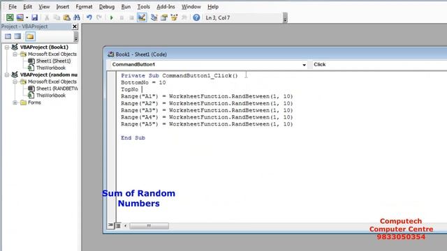 Excel VBA Coding for Random Numbers in Range and their Sum смотреть онлайн