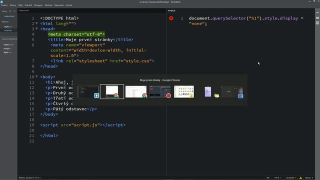 42. Ovládni JavaScript - Výběr a změna CSS pomocí query selectoru v JavaScriptu смотреть онлайн