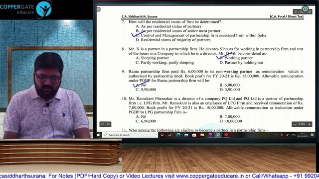 CA FINAL & INTER || DIRECT TAX || MCQ || SEASON 2 || EPISODE 3 || CA SIDDHARTH NARENDRA SURANA смотреть онлайн