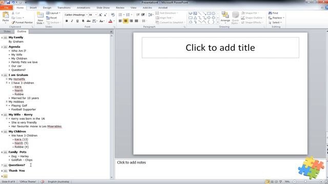 10. PowerPoint - Outline Mode смотреть онлайн