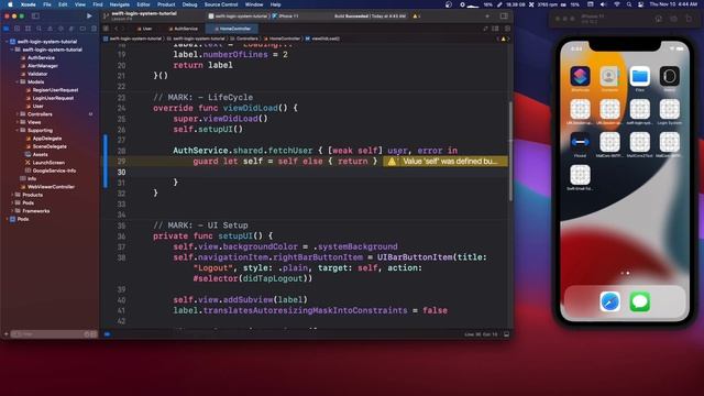 User Login w/ Firebase: Part 11 (Firebase Pt. 4) - UIKit Swift 5 Xcode смотреть онлайн