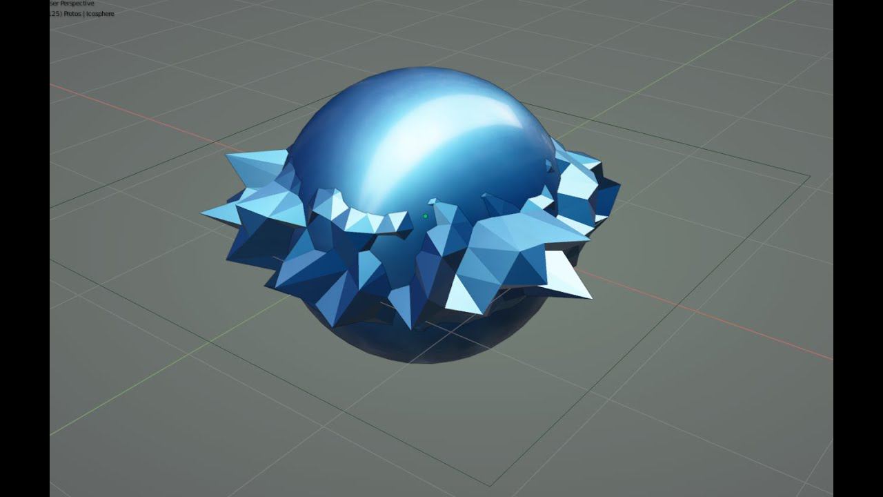 Простой спецэффект. Появление колючек. Blender 3D смотреть онлайн