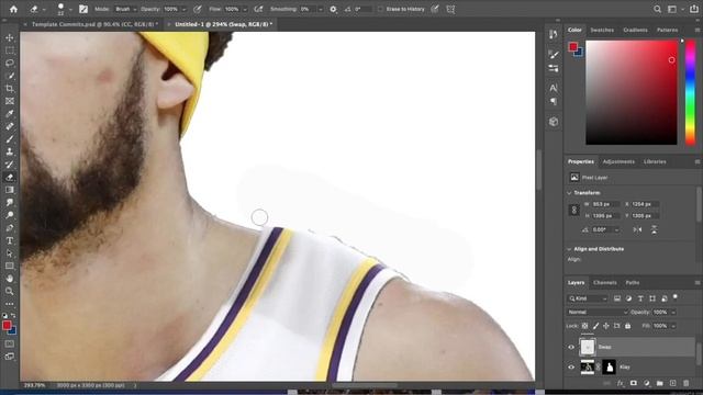 5 EASY STEPS - How To Jersey Swap In Photoshop | Photoshop Tutorial
