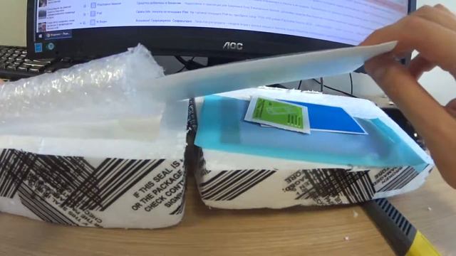 Unpacking package with SONY XPERIA Z2 display from Aliexpress EBOND2 shop смотреть онлайн