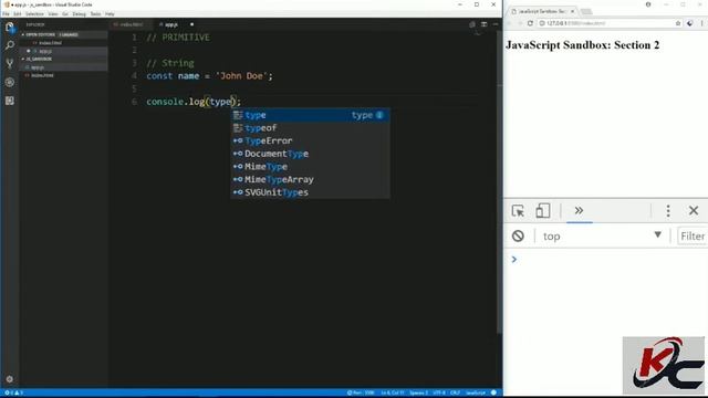 Primitive and reference data types in JavaScript смотреть онлайн