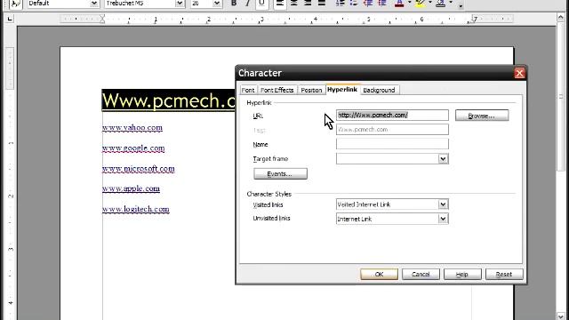 Working With Hyperlinks in OpenOffice Writer смотреть онлайн